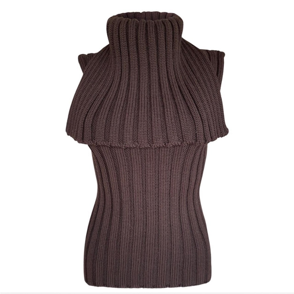 Vintage Dolce & Gabbana brown wool vest sweater